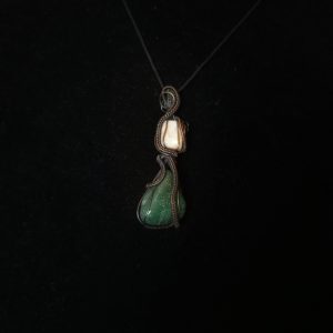 The Seiðr Wand - Green Aventurine & Agate