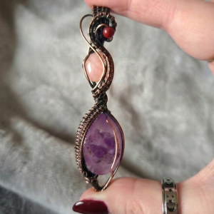 Móðir’s Embrace - Trapiche Amethyst & Rose Quartz